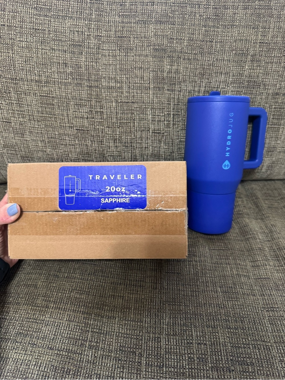 HydroJug Traveler 20oz Travel Mug - Sapphire Blue RARE